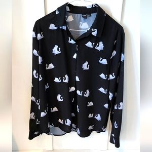 Women's ICONE Simon's Black Blouse - Large